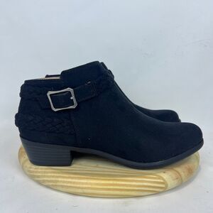 NEW Lifestride Women's Adriana Booties Black Microsuede 8.5 M